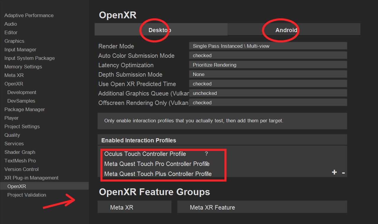 Annotated OpenXR controller profile setup